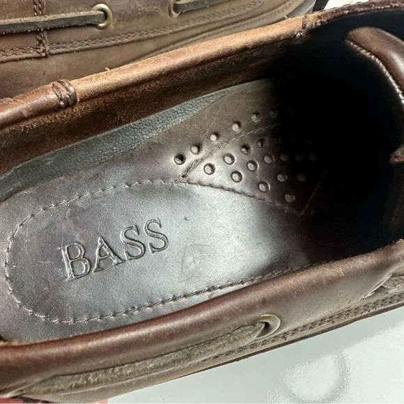 Bass Leather Boat Shoes | Dark Brown · Preppy Coastal / Ivy Classic - Picture 7 of 9